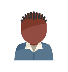 African Student Icon Flat Adult Group