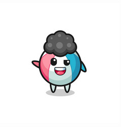 Beach Ball Character As The Afro Boy