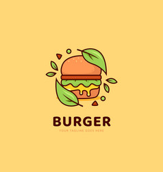 Burger Vegan Plant Based Logo Icon