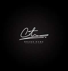 Ct Handwritten Signature Logo - Logo Template