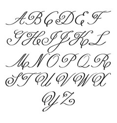 Elegant Calligraphy Letters With Florishes