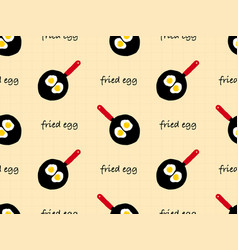 Fire Egg Cartoon Character Seamless Pattern