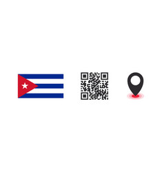 Flag Of Cuba Of The Country Qr Code