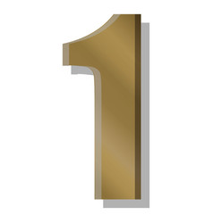 Gold Bar Figure One Symbol