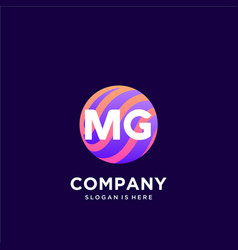 Mgm Initial Logo With Colorful Template