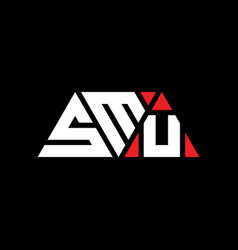 Smu Triangle Letter Logo Design With Triangle