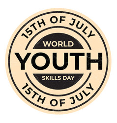 World Youth Skill Day Design Template Badge