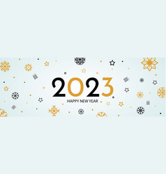 2023 Happy New Year Banner Holiday Isolated