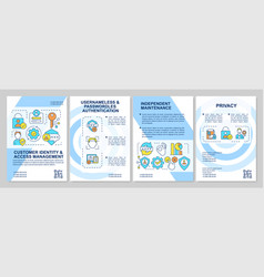 Client Identity Management Blue Brochure Template