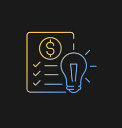 Financial Literacy Gradient Icon For Dark Theme