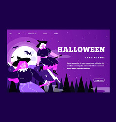 Flat Halloween Landing Page Design