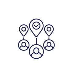 Relocate Staff Relocation Line Icon