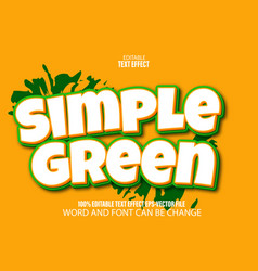 Simple Green Editable Text Effect Cartoon Style