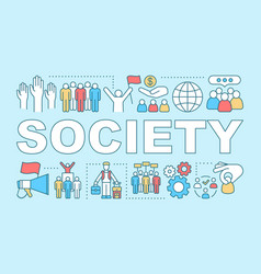 Society Word Concepts Banner Social Unity