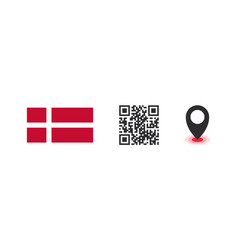 Flag Of Denmark Of The Country Qr Code