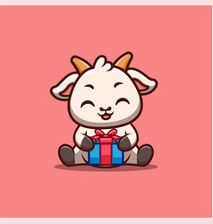 Goat Sitting Gift Box Cute Creative Kawaii