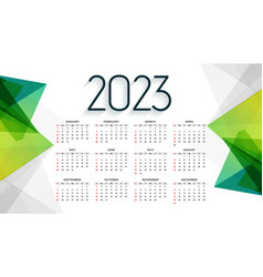 2023 New Year Calendar With Abstract Shapes