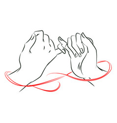 Red String Love Hands