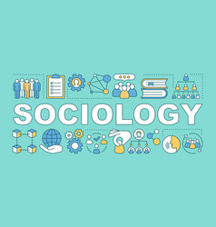 Sociology Word Concepts Banner Society