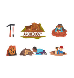 Archaeologists Excavating And Exploring