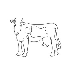 Continuous Line Drawing Of Cow