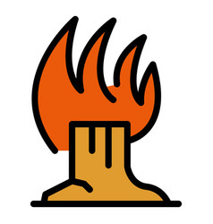 Flame Trunk Icon Flat