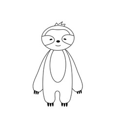 Simple Silhouette A Cartoon Sloth