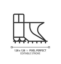 Snowplow Train Pixel Perfect Linear Icon