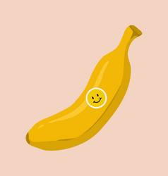 A Banana With Smiley Sticker