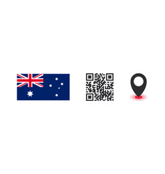 Australian Flag Flag Of The Country Qr Code