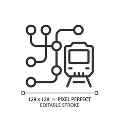 Metro Map Pixel Perfect Linear Icon