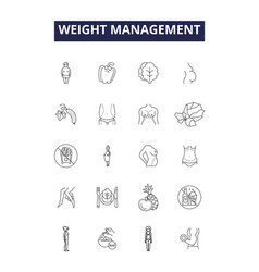 Weight Management Line Icons And Signs