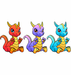 Blue Red Purple Dragon