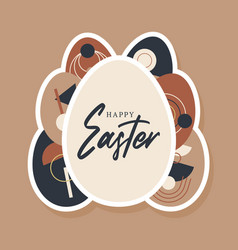 Festive Easter Card With Eggs Decoration Pattern