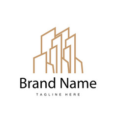 Modern City Building Logo Design Luxurious And