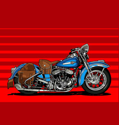 Retro Motorcycle Side View Template