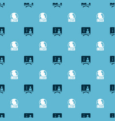 Set Television Report And Live On Seamless Pattern