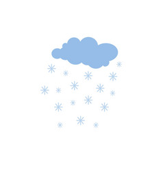 Snow And Cloud Cute Hand Drawn Doodle Minimalist