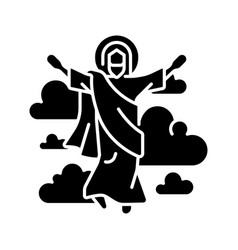 Ascension Of Jesus Black Glyph Icon