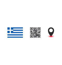 Flag Of Greece Of The Country Qr Code