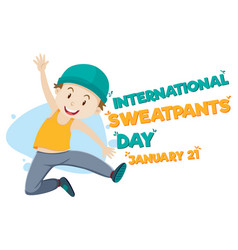 International Sweatpants Day Banner Design