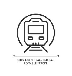 Metro Train Pixel Perfect Linear Icon