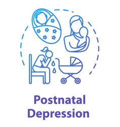 Postnatal Depression Concept Icon Postpartum