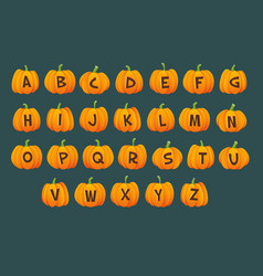 Halloween Pumpkin Alphabet Gradient Background