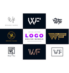 Initial Letters Wf Logo Design Bundle