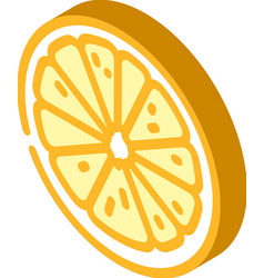 Lemon Cut Isometric Icon