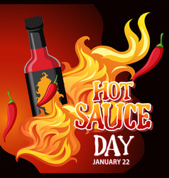 National Hot Sauce Day Banner Design