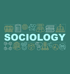 Sociology Word Concepts Banner Society