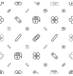 Bandaid Icons Pattern Seamless White Background