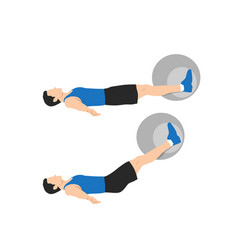 Swiss Ball Leg Lifts Exercise Body Weight Lifts